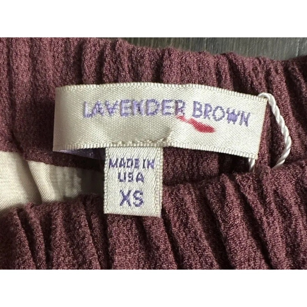 NWT Lavender Brown Womens Casual Spring Summer Washed Burgundy Dress Size XS - Picture 5 of 9